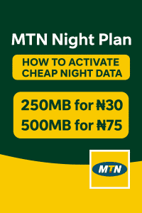MTN Night Plan How to Activate MTN Midnight Data